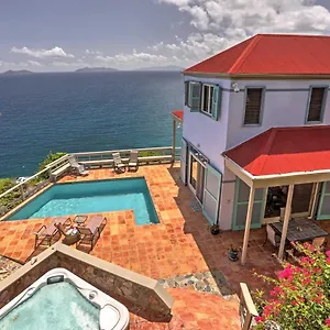 St Thomas Cliffside With Pool And Hot Tub! Lovenlund